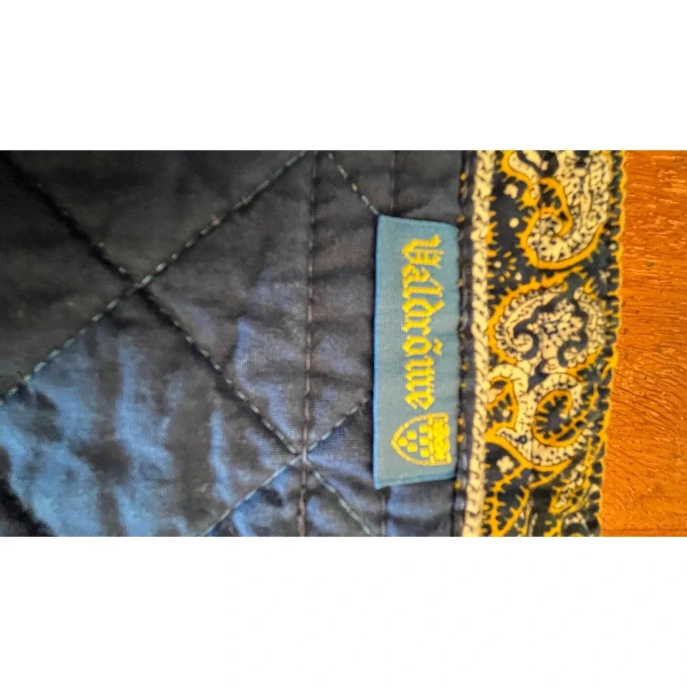 Valdrome French Quilted Placemats Blue Yellow Cotton Provençal set of 8